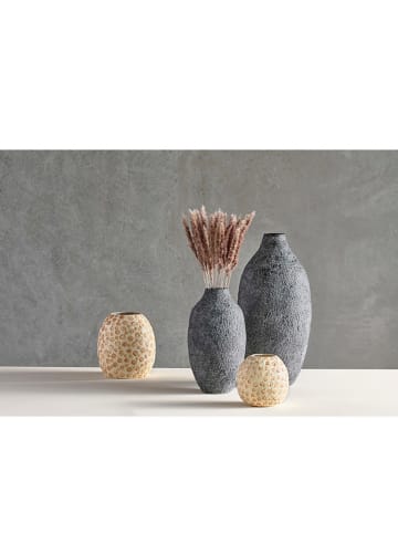 Villa Collection Vaas "Tana" beige/lichtbruin - (H)20 cm x Ø 18,5 cm
