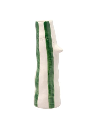 Villa Collection Wazon "Styles" w kolorze zielono-kremowym - 12 x 11 x 34 cm