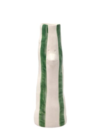 Villa Collection Vase "Styles" in Creme/ Grün - (L)12 x (B)11 x (H)34 cm