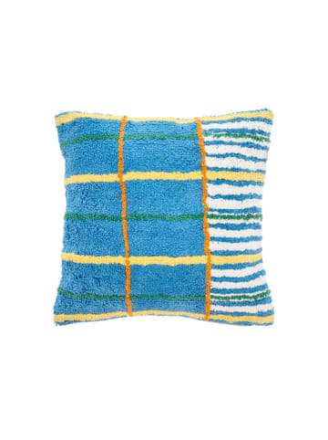 Villa Collection Kissen "Styles" in Blau/ Gelb/ Creme - (L)45 x (B)45 cm