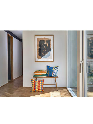 Villa Collection Poduszka "Styles" w kolorze niebiesko-żółto-kremowym - 45 x 45 cm