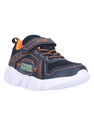 Zigzag Sneakers "Brisa" in Dunkelblau/ Orange