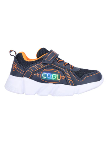 Zigzag Sneakers "Brisa" in Dunkelblau/ Orange