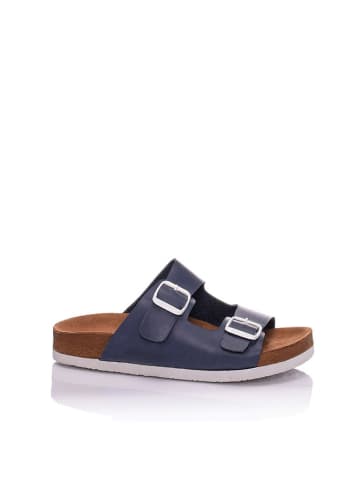 Moosefield Leren slippers blauw