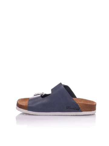 Moosefield Leren slippers blauw