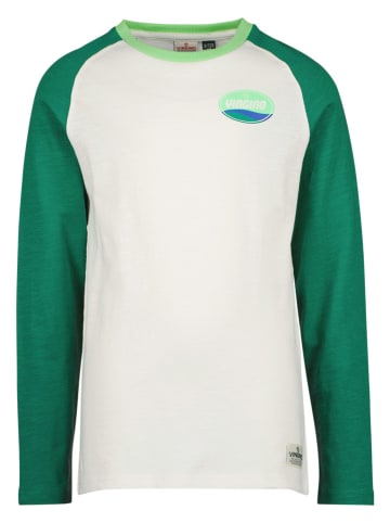 Vingino Koszulka "Jawl" w kolorze biało-zielonym