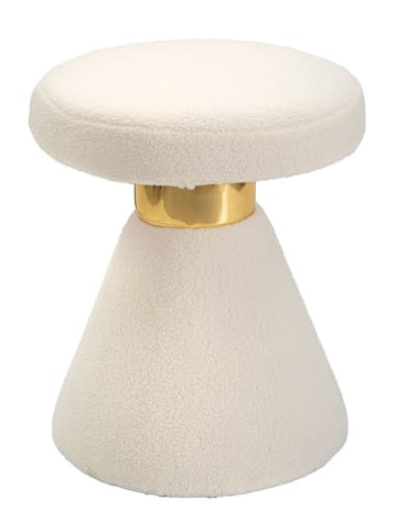 Mauro Ferretti Pouf "Iceland" in Creme - (H)51 x Ø 42 cm