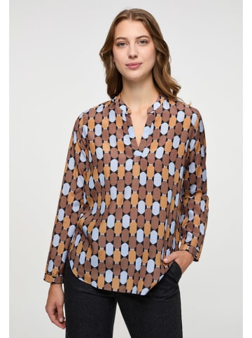 Eterna Blouse bruin/lichtblauw