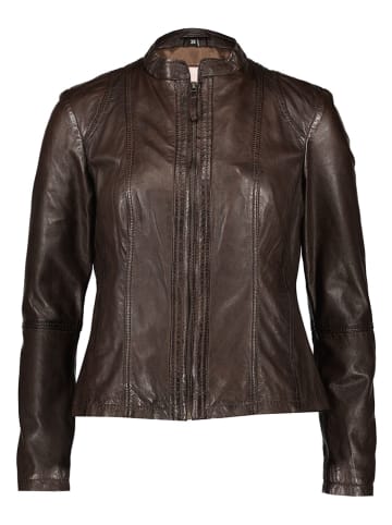 Caminari Lederjacke "Alero" in Dunkelbraun