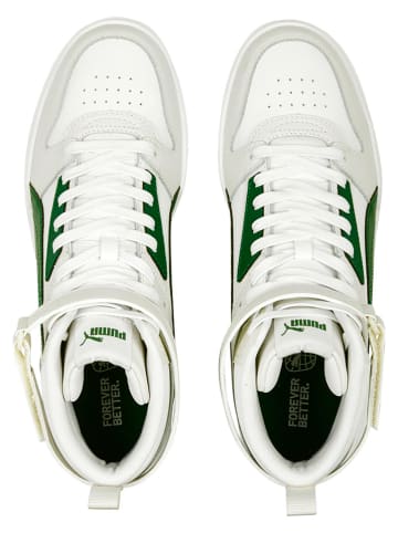 Puma Skórzane sneakersy "RBD Game" w kolorze biało-zielonym