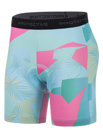 Protective Fahrradboxershorts "Berry Island" in Türkis