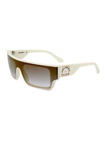 Karl Lagerfeld Unisex-Sonnenbrille in Braun/ Weiß