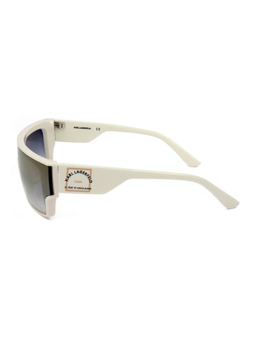 Karl Lagerfeld Okulary przeciwsłoneczne unisex w kolorze brązowo-białym