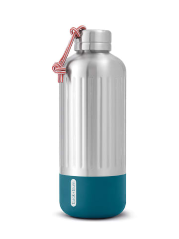 Black+Blum Isolierflasche "Explorer" in Silber/ Blau - 850 ml