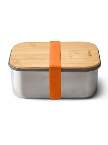 Black+Blum Sandwichbox in Silber/ Hellbraun/ Orange - (B)19 x (H)8 x (T)13 cm