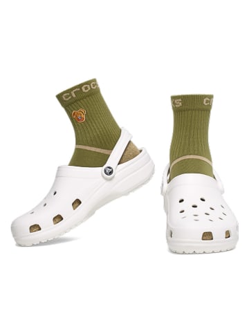 Crocs Skarpety (3 pary) w kolorze brązowo-oliwkowo-szarym