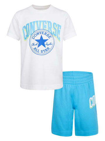 Converse 2-delige outfit wit/lichtblauw