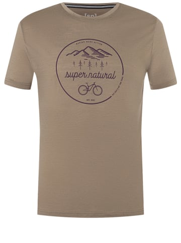 super.natural Shirt "Trails" in Hellbraun