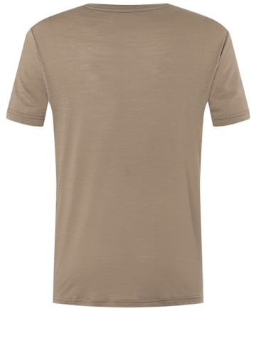 super.natural Shirt "Trails" in Hellbraun