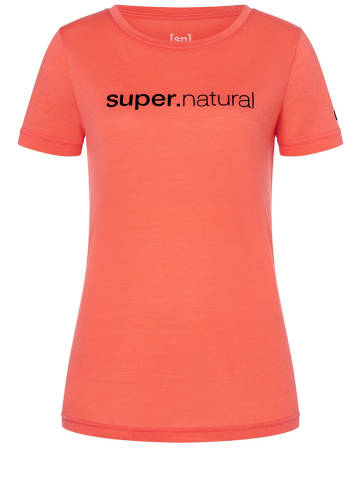 super.natural Koszulka "3D Signature" w kolorze pomarańczowym