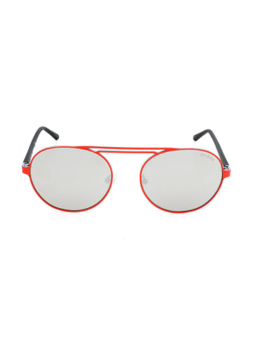 Guess Okulary przeciwsłoneczne unisex w kolorze czerwono-czarnym