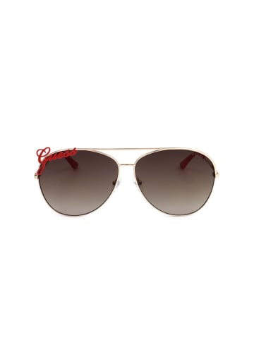 Guess Damskie okulary przeciwsłoneczne w kolorze złotym