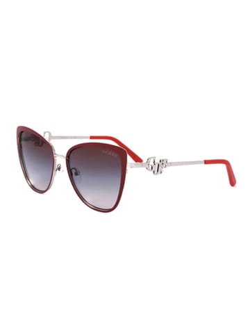 Guess Damen-Sonnenbrille in Silber/ Rot