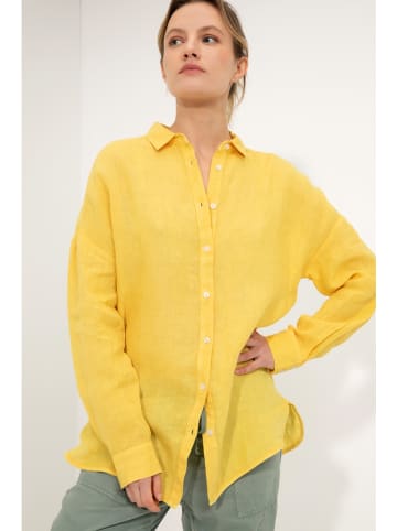 Josephine & Co Lniana bluzka "Lydian" w kolorze żółtym