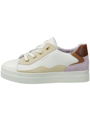 GANT Footwear Skórzane sneakersy "Avona" w kolorze biało-beżowym