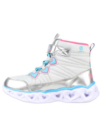 Skechers Botki "Heart Lights" w kolorze srebrnym