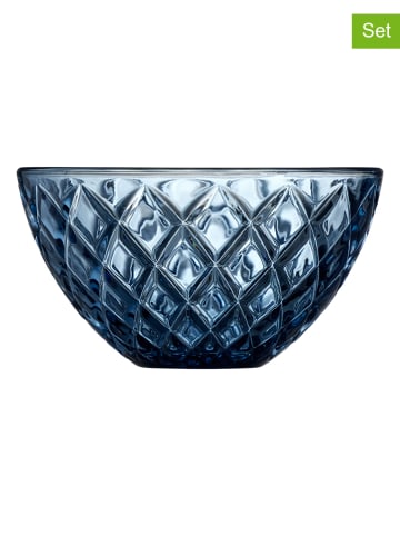 Lyngby Glas 4er-Set: Schalen "Sorrento" in Blau - Ø 12 cm