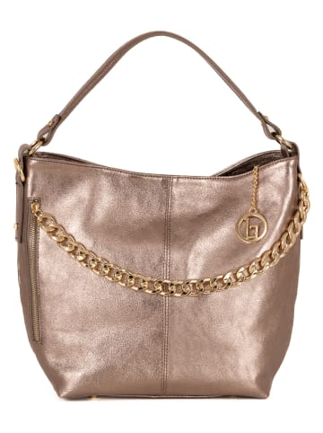 Lia Biassoni Leren schoudertas "Reghena" bronskleurig - (B)35 x (H)19 x (D)12 cm