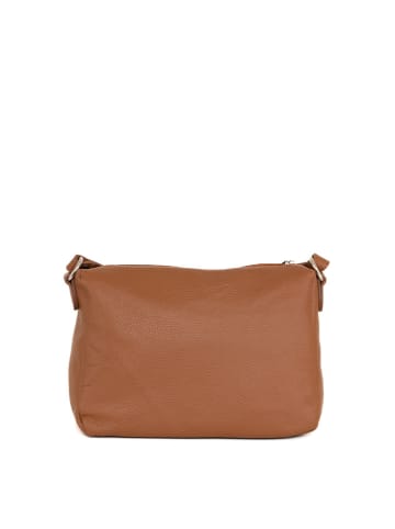 Anna Morellini Leren schoudertas "Orlanda" camel - (B)29 x (H)23 x (D)12 cm