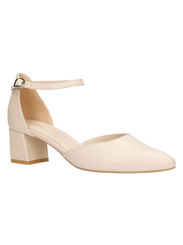 Wojas Leder-Pumps in Beige