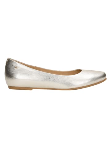 Wojas Leder-Ballerinas in Gold