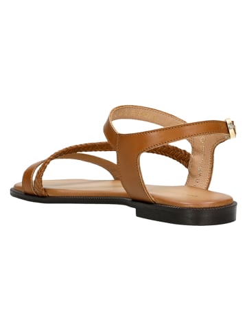 Wojas Leren sandalen lichtbruin