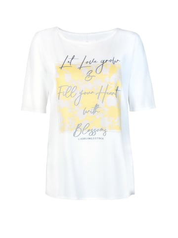 LIEBLINGSSTÜCK Shirt "Candice" in Weiß/ Gelb