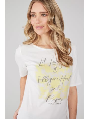 LIEBLINGSSTÜCK Koszulka "Candice" w kolorze biało-żółtym