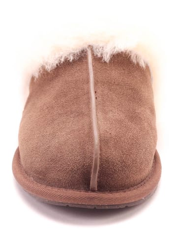 UGG Pantoffels met lamsvacht "Scuffette II" bruin