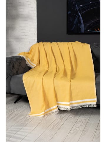 Colourful Cotton Sprei geel