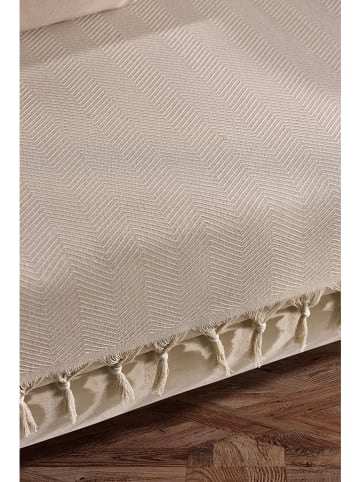 Colorful Cotton Überwurf in Creme