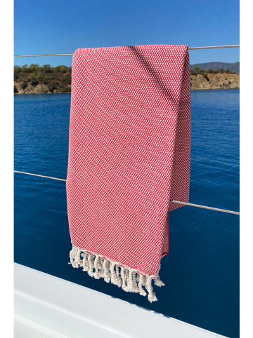 Colorful Cotton Fouta in Rot
