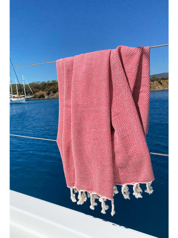 Colorful Cotton Fouta in Rot