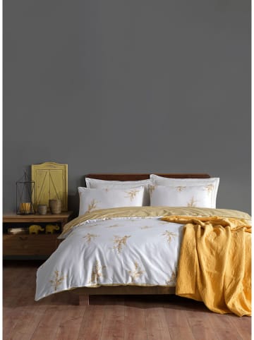 Colorful Cotton Komplet pościeli renforcé "Meltem" w kolorze żółto-białym