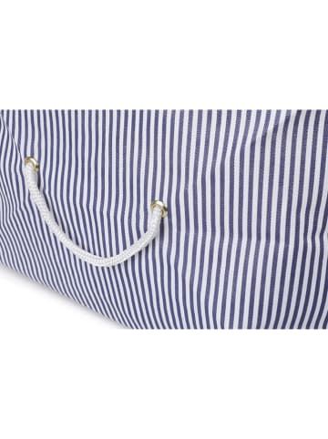 Colourful Cotton Aufbewahrungstasche in Blau/ Weiß - (L)44 x (B)39 x (H)30 cm