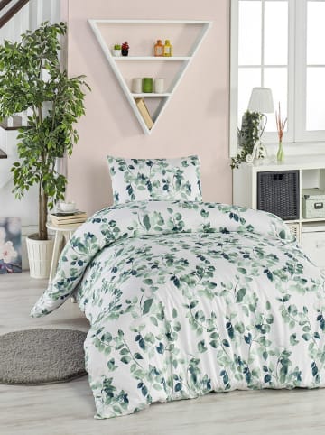 Colorful Cotton Beddengoedset wit/groen