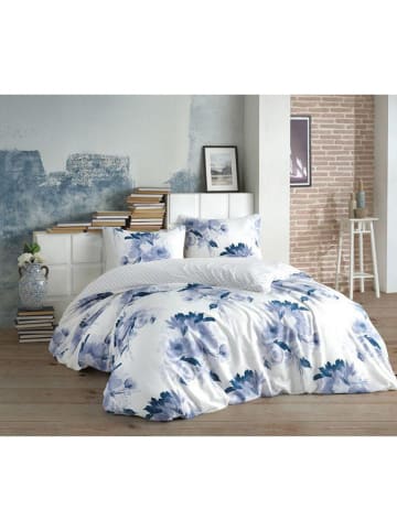 Colorful Cotton Komplet pościeli renforcé "Servet" w kolorze biało-niebieskim