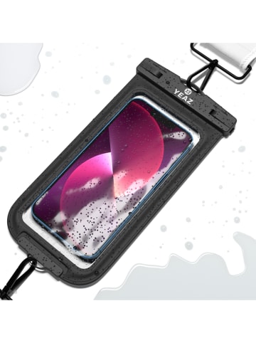 YEAZ Handytasche "Ocean Shot in Schwarz/ Weiß - (B)16 x (H)22,5 x (T)1,6 cm
