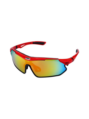YEAZ Okulary sportowe unisex "Sunray" w kolorze czerwonym