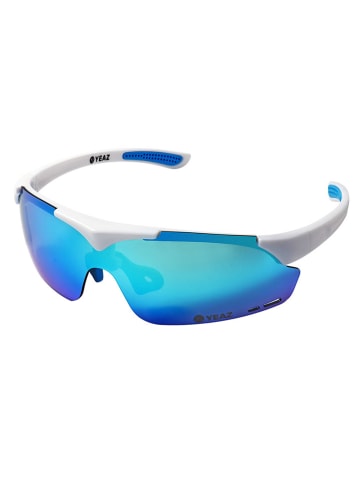 YEAZ Unisex-Sportbrille "Sunup" in Weiß/ Blau